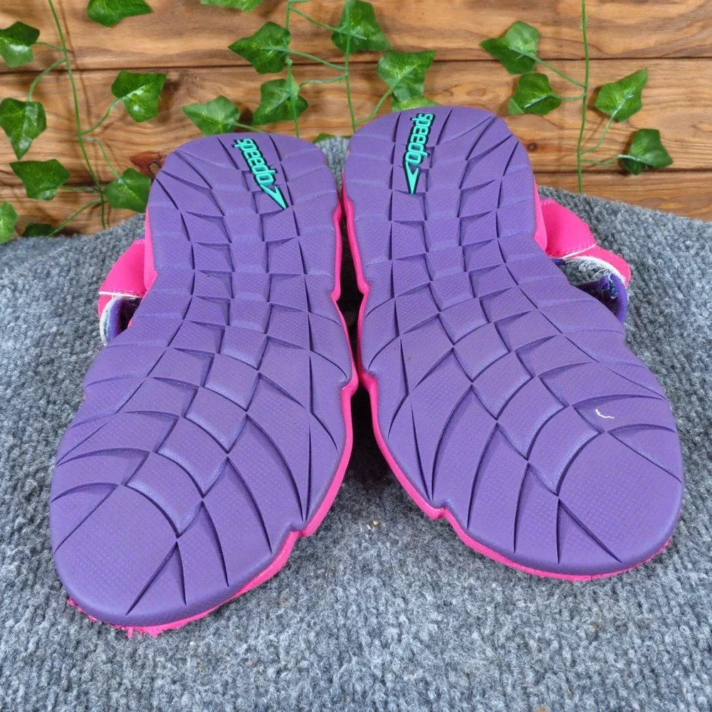 Speedo Kids Grunion Kids Sport‎ Sandals Size 5 Water Beach Purple Fuchsia Pink
